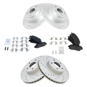 TRQ® - Performance Ceramic Front and Rear Brake Kit