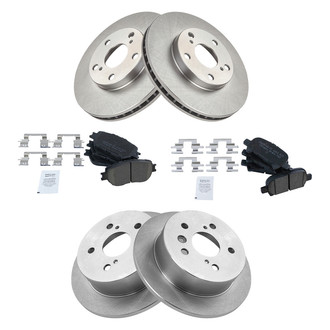 TRQ® - Front and Rear Disc Brake Kit with Ceramic Pads