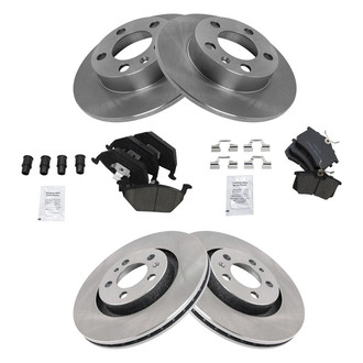 TRQ® - Front and Rear Disc Brake Kit with Ceramic Pads