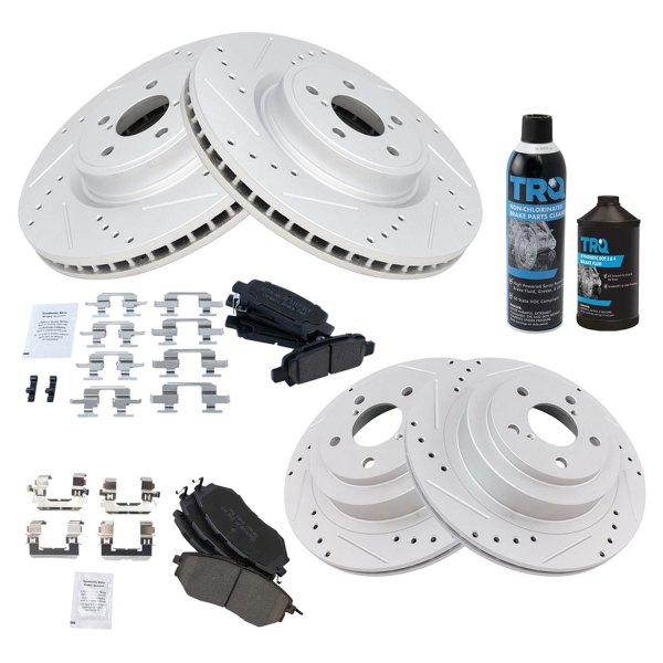 TRQ® - Performance Ceramic Front and Rear Brake Kit