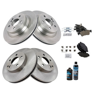 TRQ® - Front and Rear Disc Brake Kit with Ceramic Pads