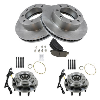 TRQ® - Disc Brake Kit with Ceramic Pads and Hub Assemblies
