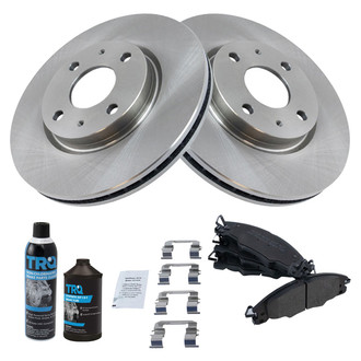 TRQ® - Front Disc Brake Kit with Semi-Metallic Pads