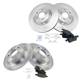 TRQ® - Front and Rear Disc Brake Kit with Ceramic Pads