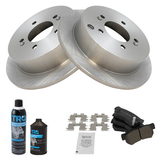 TRQ® - Rear Disc Brake Kit with Semi-Metallic Pads