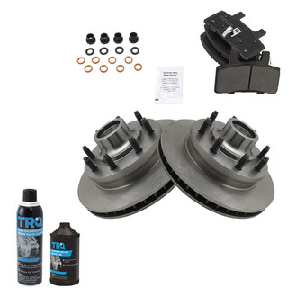 TRQ® - Front Disc Brake Kit with Semi-Metallic Pads