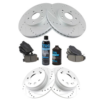 TRQ® - Performance Ceramic Front and Rear Brake Kit
