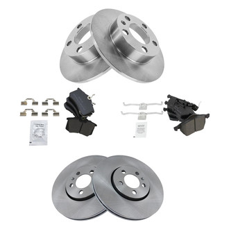 TRQ® - Front and Rear Disc Brake Kit with Semi-Metallic Pads