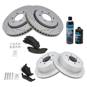 TRQ® - Performance Semi-Metallic Front and Rear Brake Kit