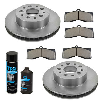 TRQ® - Front Disc Brake Kit with Semi-Metallic Pads