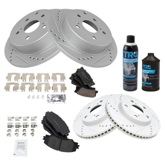 TRQ® - Performance Ceramic Front and Rear Brake Kit