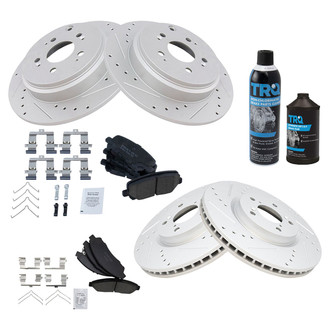 TRQ® - Performance Ceramic Front and Rear Brake Kit