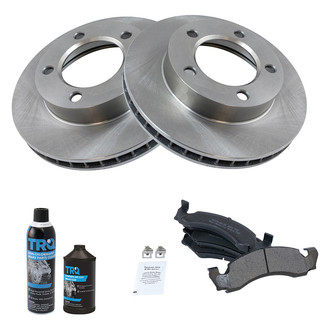 TRQ® - Front Disc Brake Kit with Semi-Metallic Pads