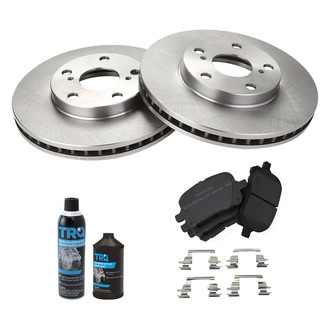 TRQ® - Front Disc Brake Kit with Semi-Metallic Pads