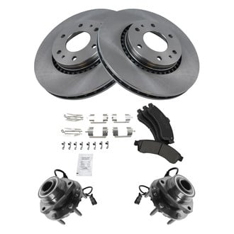 TRQ® - Front Disc Brake Kit with Ceramic Pads and Hub Assemblies