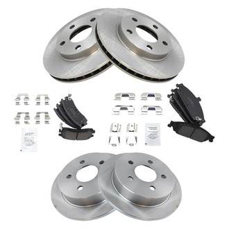 TRQ® - Front and Rear Disc Brake Kit with Ceramic Pads