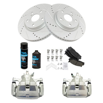 TRQ® - Performance Ceramic Front Brake Kit with Calipers