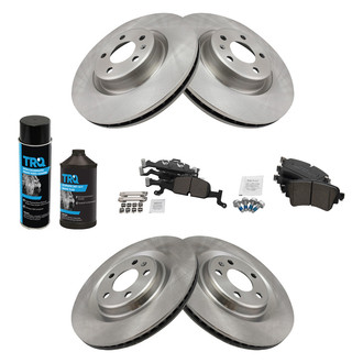 TRQ® - Front and Rear Disc Brake Kit with Ceramic Pads