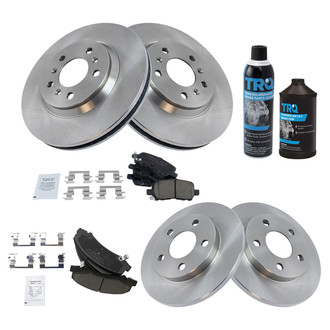 TRQ® - Front and Rear Disc Brake Kit with Ceramic Pads