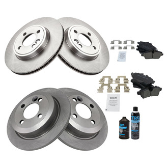 TRQ® - Front and Rear Disc Brake Kit with Ceramic Pads