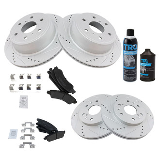 TRQ® - Performance Semi-Metallic Front and Rear Brake Kit