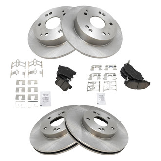 TRQ® - Front and Rear Disc Brake Kit with Ceramic Pads