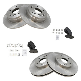 TRQ® - Front and Rear Disc Brake Kit with Ceramic Pads