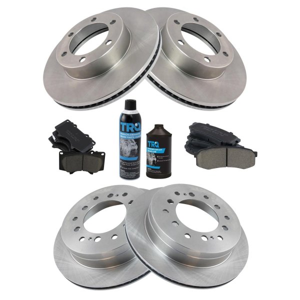 TRQ® - Front and Rear Disc Brake Kit with Ceramic Pads