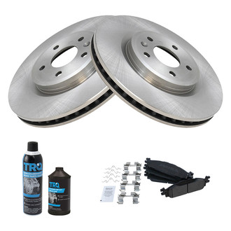 TRQ® - Front Disc Brake Kit with Semi-Metallic Pads
