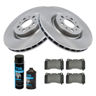 TRQ® - Front Disc Brake Kit with Semi-Metallic Pads
