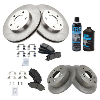 TRQ® - Front and Rear Disc Brake Kit with Ceramic Pads