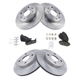 TRQ® - Front and Rear Disc Brake Kit with Ceramic Pads
