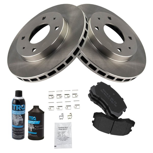 TRQ® - Front Disc Brake Kit with Semi-Metallic Pads