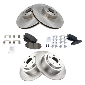 TRQ® - Front and Rear Disc Brake Kit with Ceramic Pads