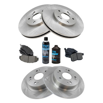TRQ® - Front and Rear Disc Brake Kit with Ceramic Pads