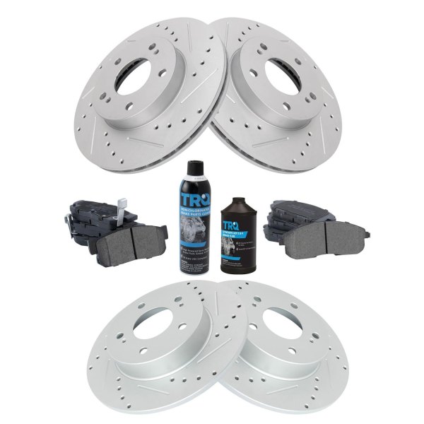 TRQ® - Performance Semi-Metallic Front and Rear Brake Kit