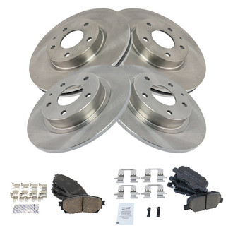 TRQ® - Front and Rear Disc Brake Kit with Ceramic Pads