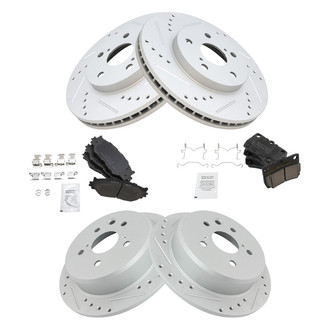 TRQ® - Performance Ceramic Front and Rear Brake Kit