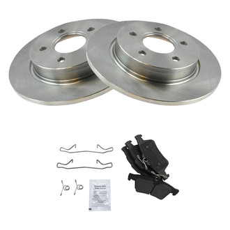 TRQ® - Rear Disc Brake Kit with Semi-Metallic Pads