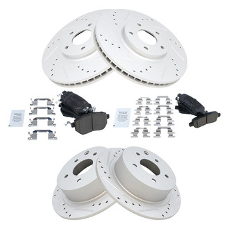 TRQ® - Performance Ceramic Front and Rear Brake Kit