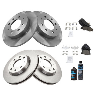 TRQ® - Front and Rear Disc Brake Kit with Ceramic Pads