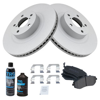 TRQ® - Front Disc Brake Kit with Semi-Metallic Pads