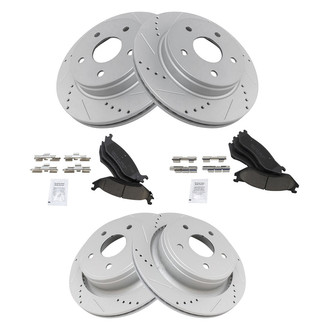 TRQ® - Performance Ceramic Front and Rear Brake Kit