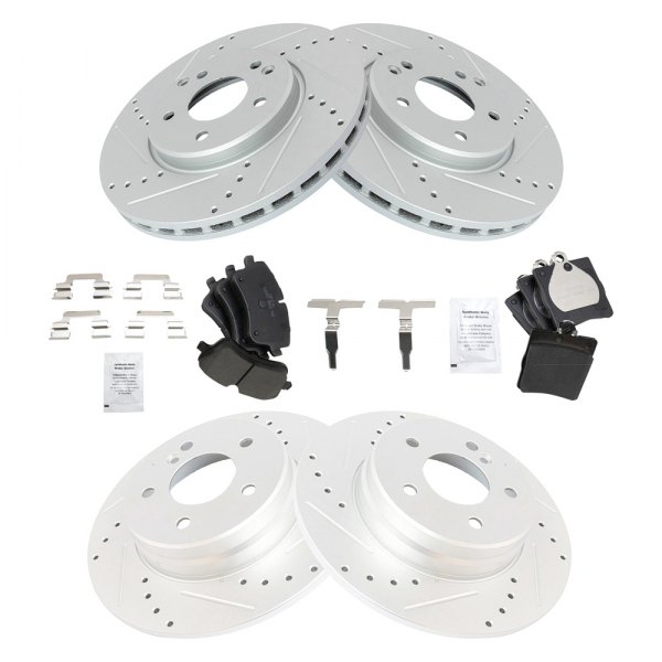 TRQ® - Performance Ceramic Front and Rear Brake Kit