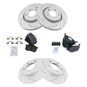 TRQ® - Performance Semi-Metallic Front and Rear Brake Kit
