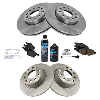TRQ® - Front and Rear Disc Brake Kit with Ceramic Pads