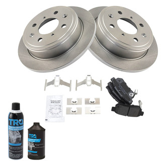 TRQ® - Rear Disc Brake Kit with Semi-Metallic Pads