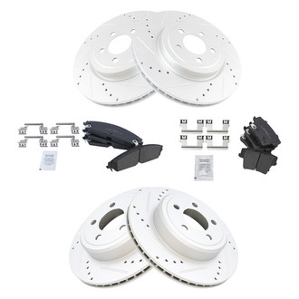 TRQ® - Performance Ceramic Front and Rear Brake Kit