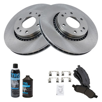 TRQ® - Front Disc Brake Kit with Semi-Metallic Pads