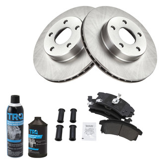 TRQ® - Front Disc Brake Kit with Semi-Metallic Pads